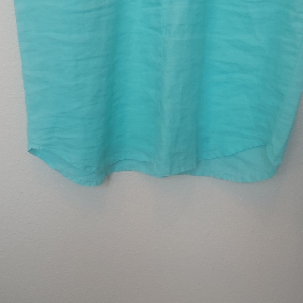 Coco Rose Turquoise Blue V-Neck Dress 3/4 Sleeve -One Size - Picture 7 of 14